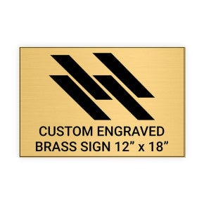 Horizontal Engraved Heavy Brass Signs 12