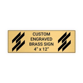 Horizontal Engraved Heavy Brass Signs 4