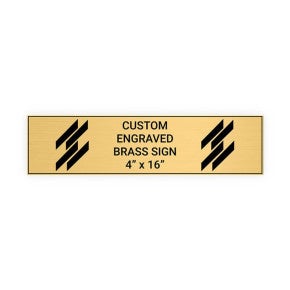Horizontal Engraved Heavy Brass Signs 4