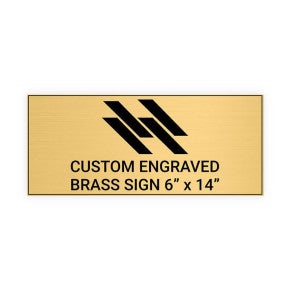 Horizontal Engraved Heavy Brass Signs 6