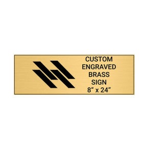 Horizontal Engraved Heavy Brass Signs 8