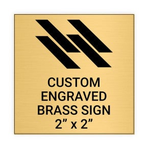 Square Engraved Heavy Brass Signs 2