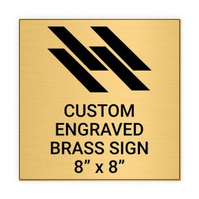 Square Engraved Heavy Brass Signs 8