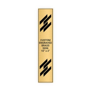 Vertical Engraved Heavy Brass Signs 10