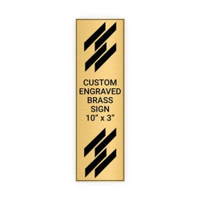 Vertical Engraved Heavy Brass Signs 10