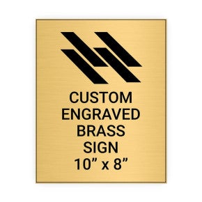 Vertical Engraved Heavy Brass Signs 10