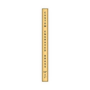 Vertical Engraved Heavy Brass Signs 12