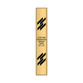 Vertical Engraved Heavy Brass Signs 12