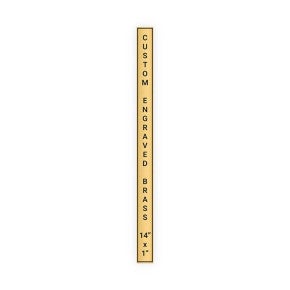 Vertical Engraved Heavy Brass Signs 14