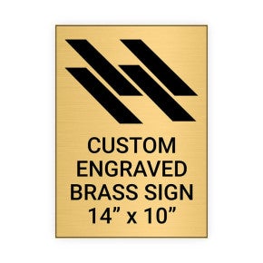 Vertical Engraved Heavy Brass Signs 14