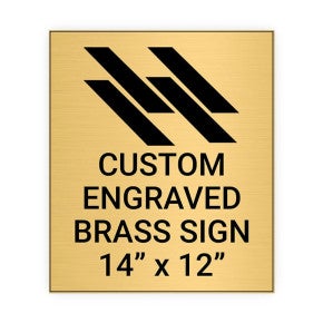 Vertical Engraved Heavy Brass Signs 14