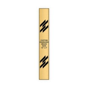 Vertical Engraved Heavy Brass Signs 14