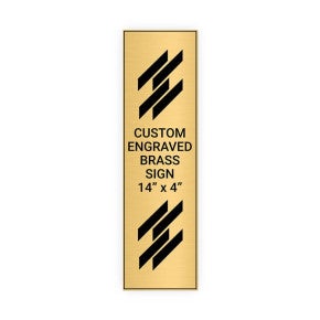 Vertical Engraved Heavy Brass Signs 14