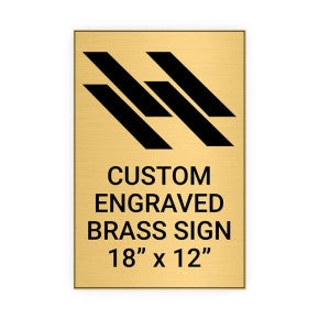 Vertical Engraved Heavy Brass Signs 18
