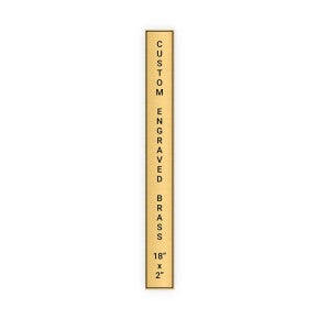 Vertical Engraved Heavy Brass Signs 18