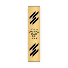 Vertical Engraved Heavy Brass Signs 18