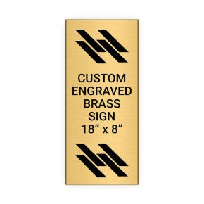 Vertical Engraved Heavy Brass Signs 18