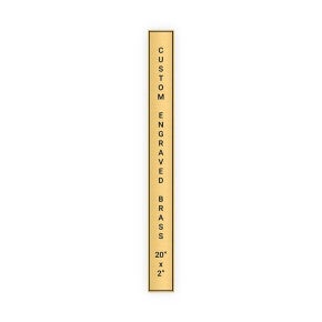 Vertical Engraved Heavy Brass Signs 20