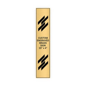 Vertical Engraved Heavy Brass Signs 20