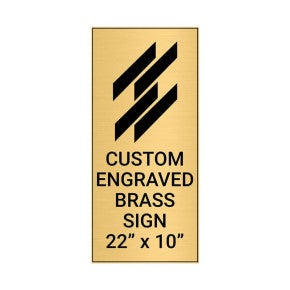Vertical Engraved Heavy Brass Signs 22