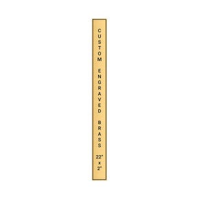 Vertical Engraved Heavy Brass Signs 22