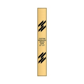 Vertical Engraved Heavy Brass Signs 22