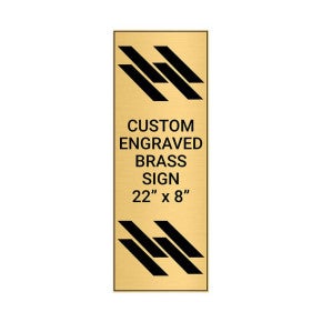 Vertical Engraved Heavy Brass Signs 22