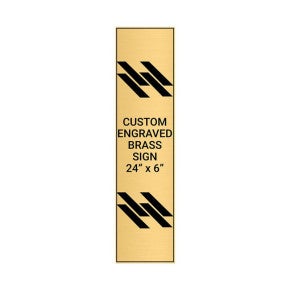 Vertical Engraved Heavy Brass Signs 24