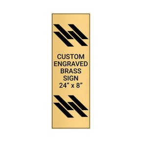 Vertical Engraved Heavy Brass Signs 24