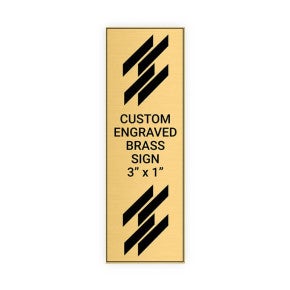Vertical Engraved Heavy Brass Signs 3