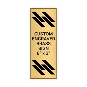 Vertical Engraved Heavy Brass Signs 8
