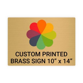 Horizontal Full Color Brass Signs 10