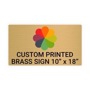 Horizontal Full Color Brass Signs 10