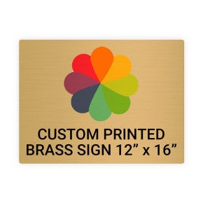 Horizontal Full Color Brass Signs 12