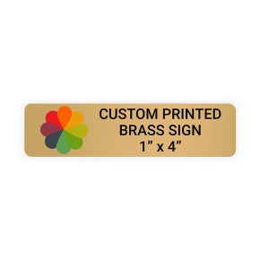 Horizontal Full Color Brass Signs 1