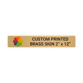 Horizontal Full Color Brass Signs 2
