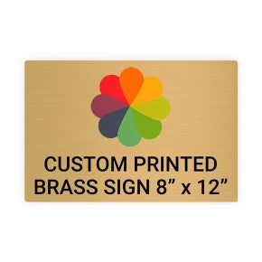 Horizontal Full Color Brass Signs 8