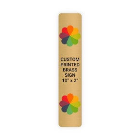 Vertical Full Color Brass Signs 10