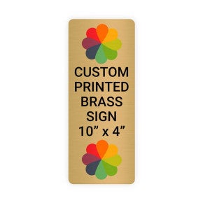 Vertical Full Color Brass Signs 10