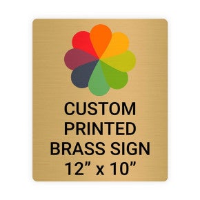 Vertical Full Color Brass Signs 12