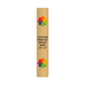 Vertical Full Color Brass Signs 12