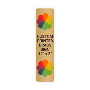 Vertical Full Color Brass Signs 12
