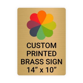 Vertical Full Color Brass Signs 14