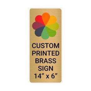 Vertical Full Color Brass Signs 14