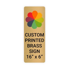 Vertical Full Color Brass Signs 16