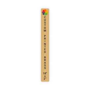 Vertical Full Color Brass Signs 18