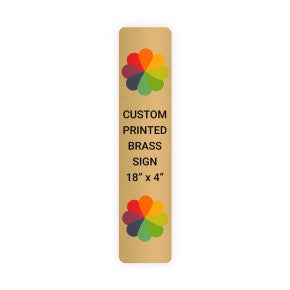 Vertical Full Color Brass Signs 18