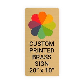 Vertical Full Color Brass Signs 20