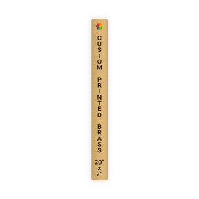 Vertical Full Color Brass Signs 20