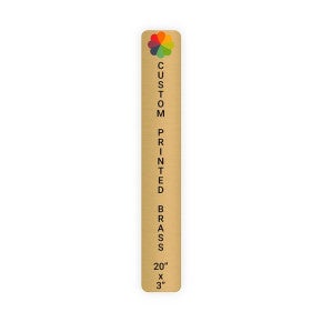 Vertical Full Color Brass Signs 20
